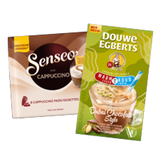 Senseo milkbased pads of Douwe Egberts verwen koffie